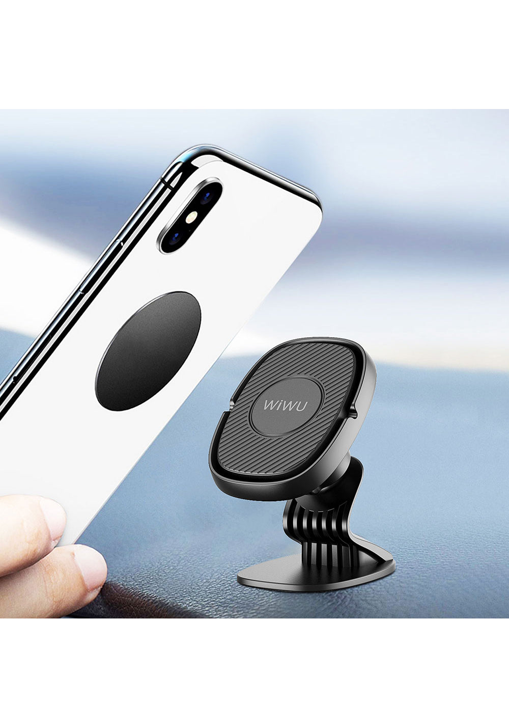 Wiwu CH007 360 Derece Dönebilen Magnetik Düz Zemin Versiyon Araç Telefon Tutucu
