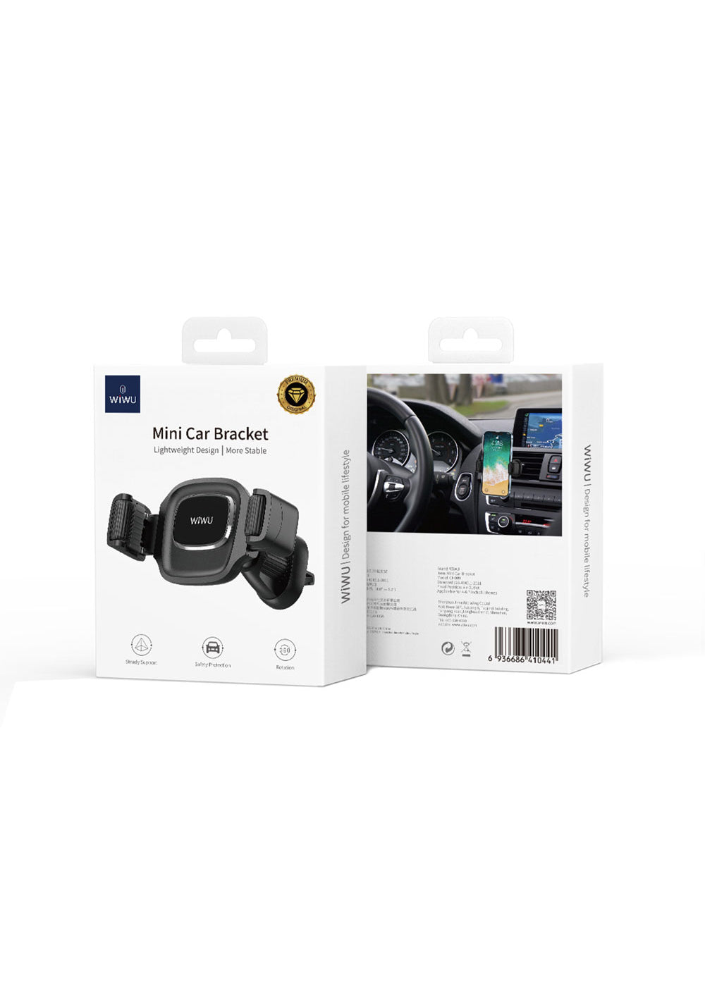 Wiwu CH009 Otomatik Mekanizmalı Havalandırma Tasarım Araç Telefon Tutucu