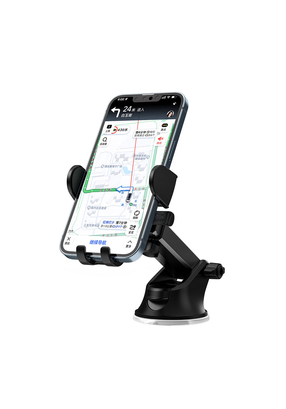 Wiwu CH012 Otomatik Mekanizmalı Vantuzlu Tasarım Araç Telefon Tutucu