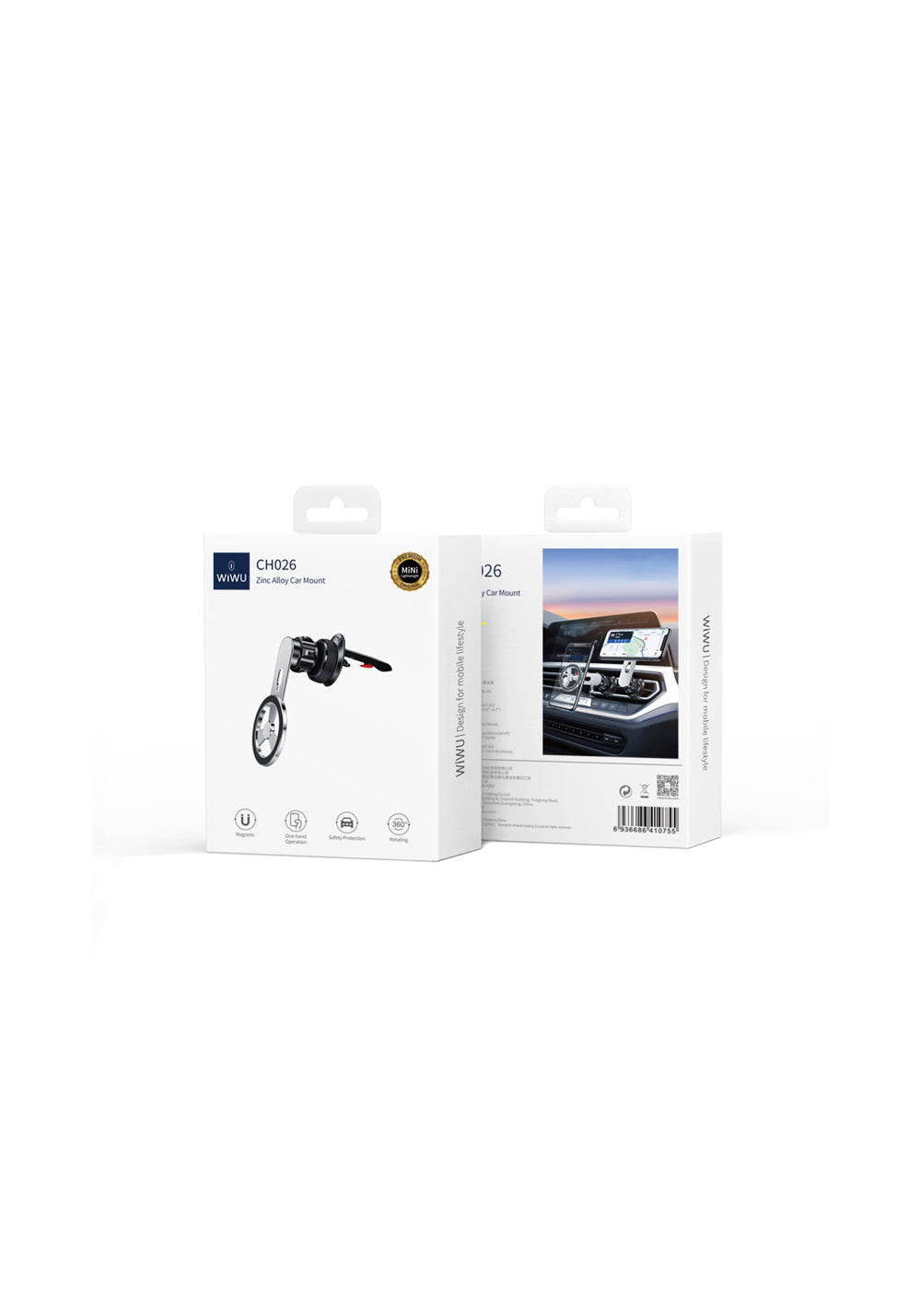 Wiwu CH026 360 Derece Dönebilen Havalandırma Tasarım Araç Telefon Tutucu