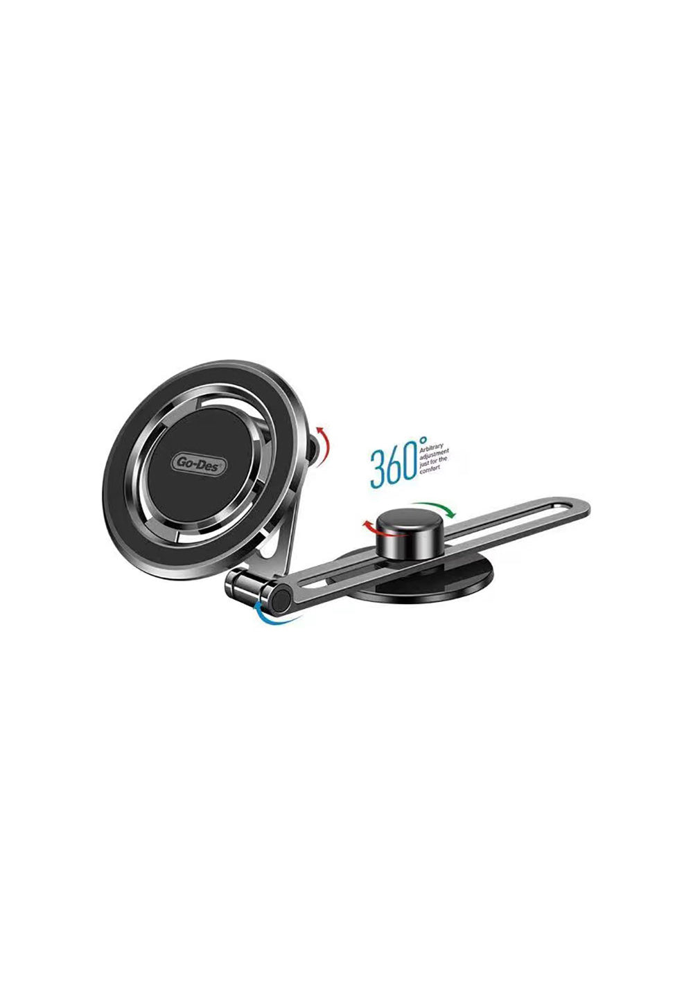 Go Des GD-HD912 Magnetik 360 Derece Dönebilen Düz Zemin Araç Telefon Tutacağı