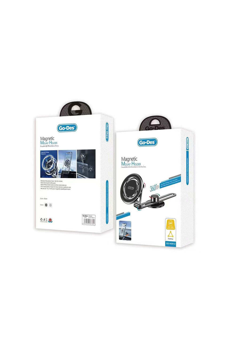 Go Des GD-HD912 Magnetik 360 Derece Dönebilen Düz Zemin Araç Telefon Tutacağı