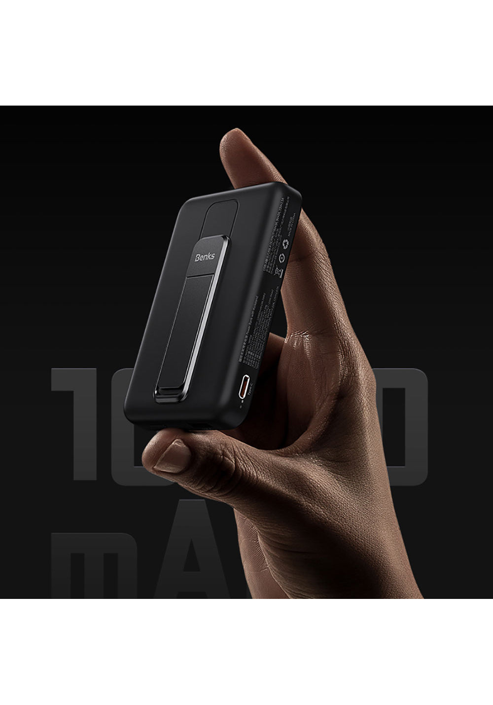 Benks iPhone 14 Pro Max Grand Combo New 5in1 Aksesuar Seti Kılıf-Ekran Koruyucu-Lens Koruyucu-Kablo-Powerbank