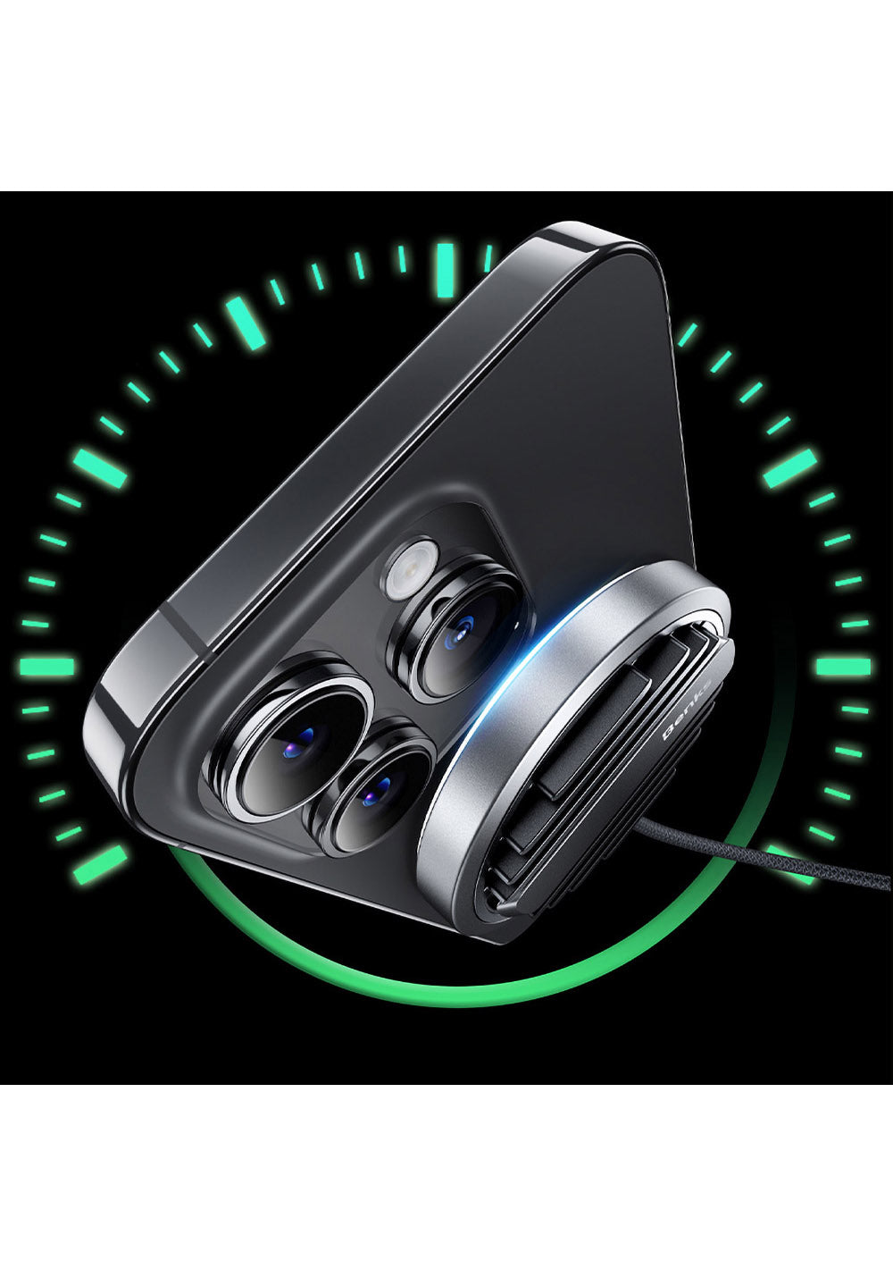 Benks iPhone 14 Pro Grand Combo MFM01 3in1 Aksesuar Seti Kılıf-Ekran Koruyucu-Wireless Şarj Aleti