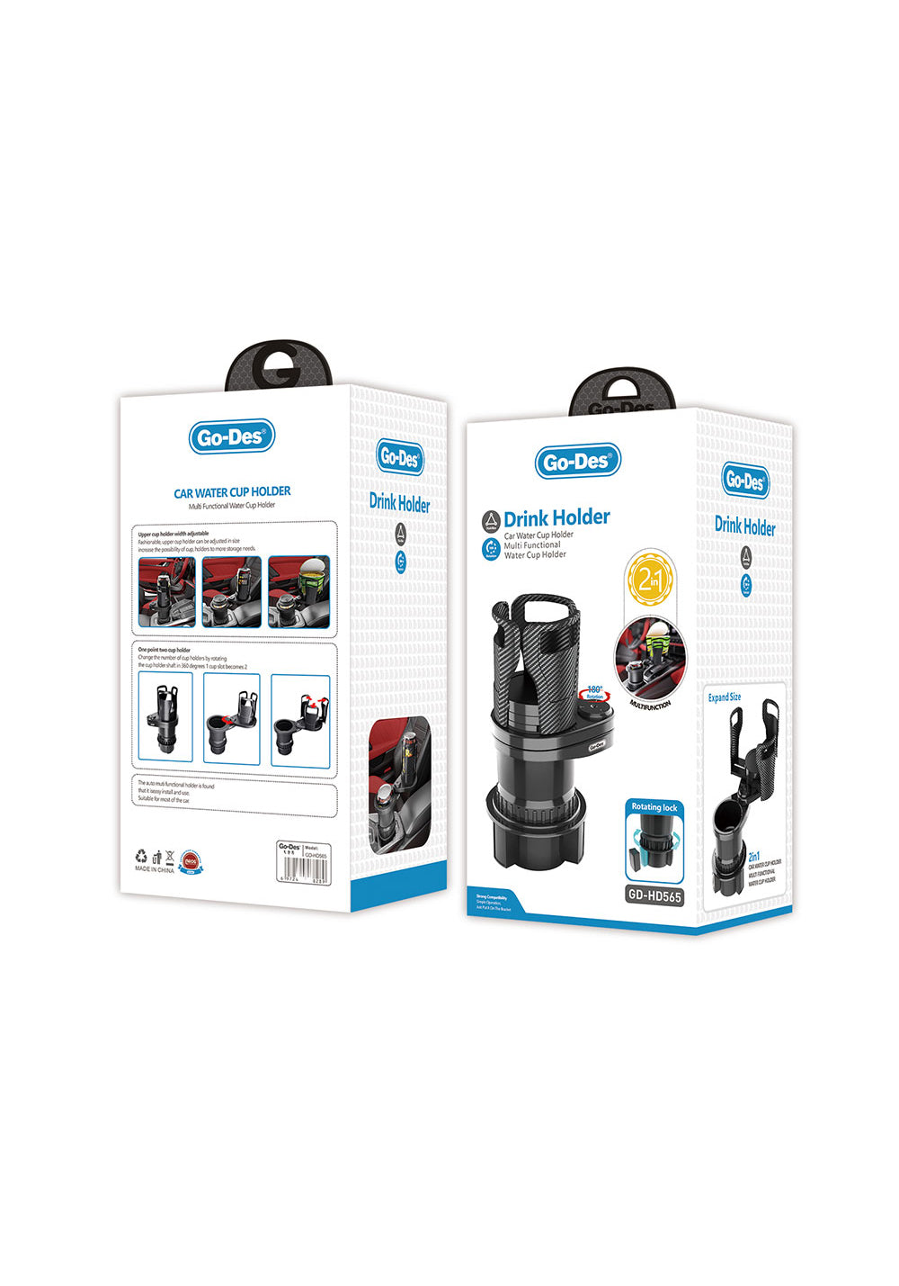 Go Des GD-HD565 2 in 1 Araç Bardak Tutucu