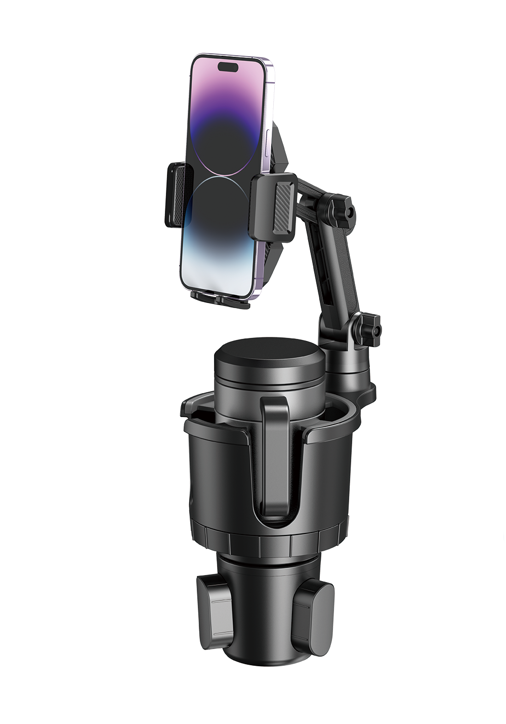 Go Des GD-HD566 360 Derece Dönebilen 2 in 1 Araç Telefon Tutucu Ve Bardak Tutucu