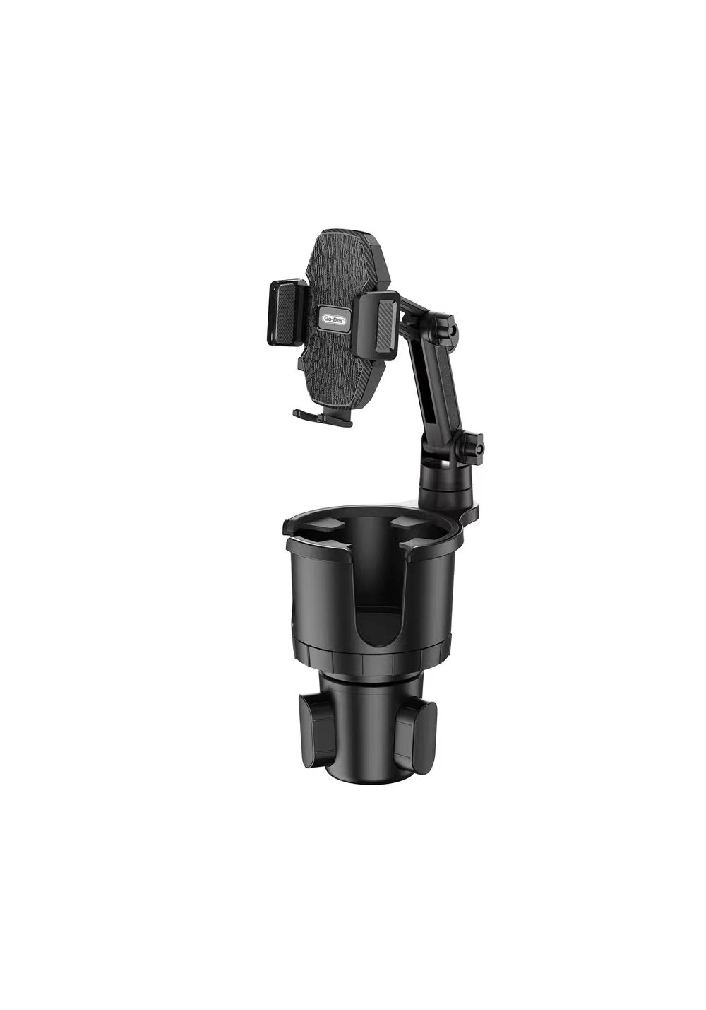 Go Des GD-HD566 360 Derece Dönebilen 2 in 1 Araç Telefon Tutucu Ve Bardak Tutucu