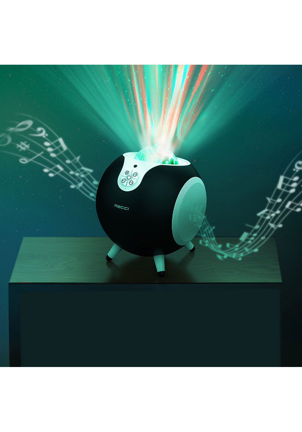 Recci RSK-W22 Starry Sky Hi-Fi Aurora Lambalı Wireless Bluetooth 5.2 Speaker Hoparlör 10W