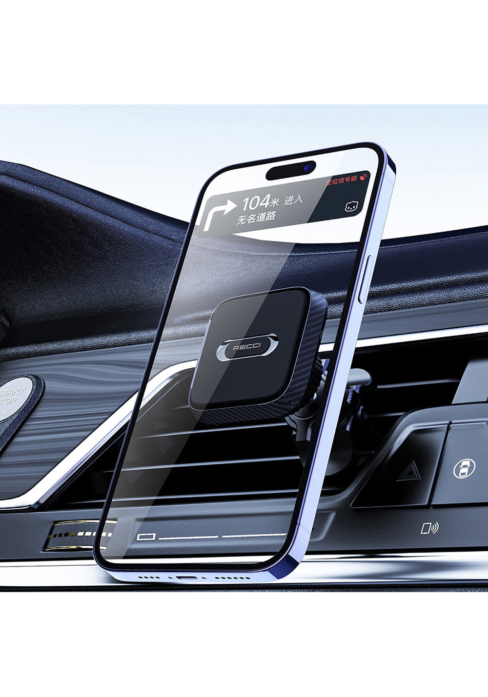 Recci RHO-C28 Araç İçi Magnetik Telefon Tutucu Havalandırma Tasarım