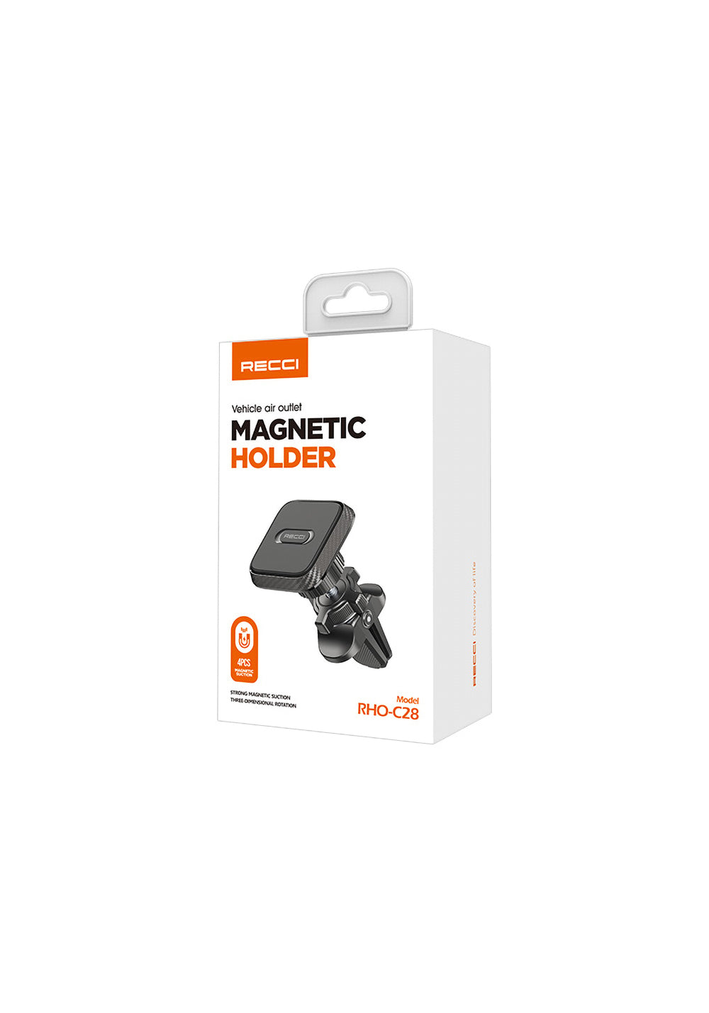 Recci RHO-C28 Araç İçi Magnetik Telefon Tutucu Havalandırma Tasarım