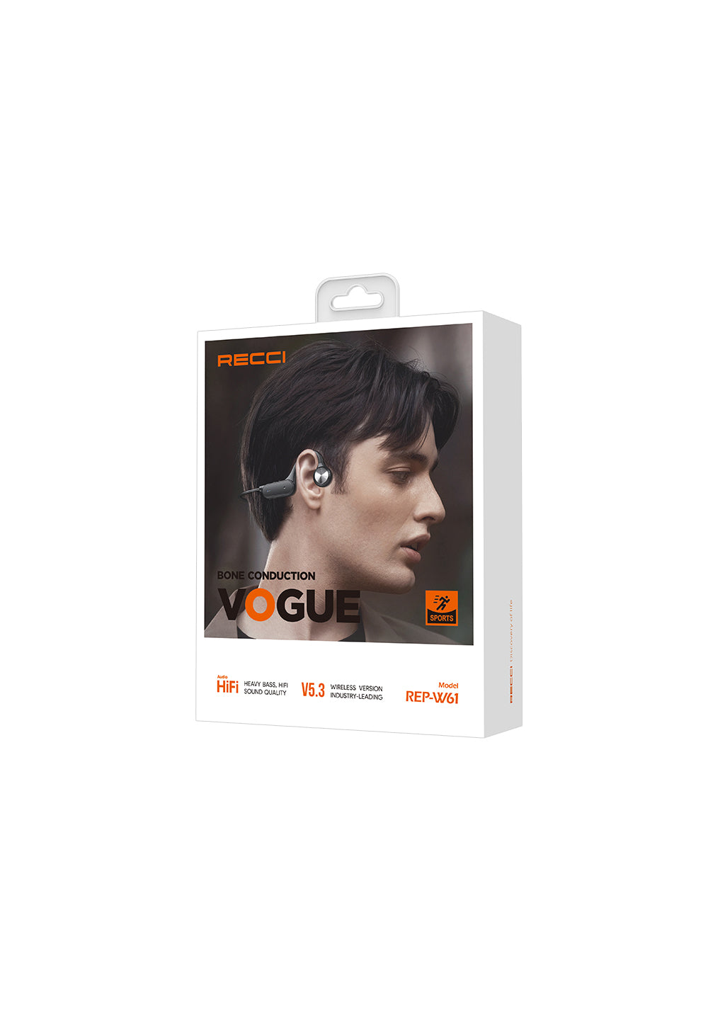 Recci REP-W61 Vogue Hi-Fi HD Ses Kaliteli Kemik İletimi Kulak Üstü Bluetooth Kulaklık