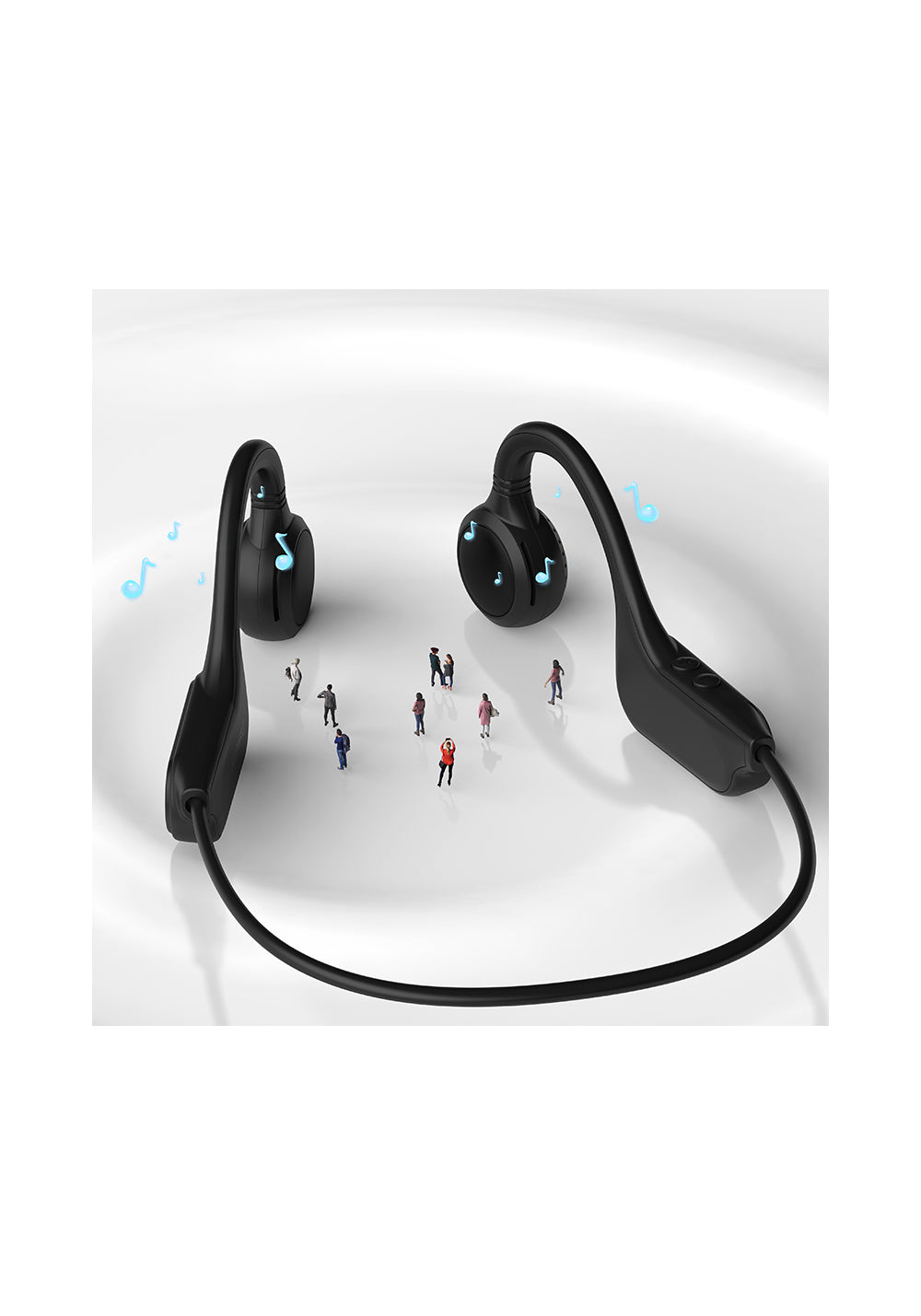 Recci REP-W61 Vogue Hi-Fi HD Ses Kaliteli Kemik İletimi Kulak Üstü Bluetooth Kulaklık