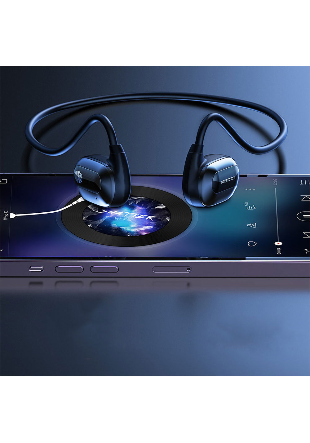 Recci REP-W63 Phantom Hi-Fi HD Ses Kaliteli Hava İletimi Kulak Üstü Bluetooth Kulaklık