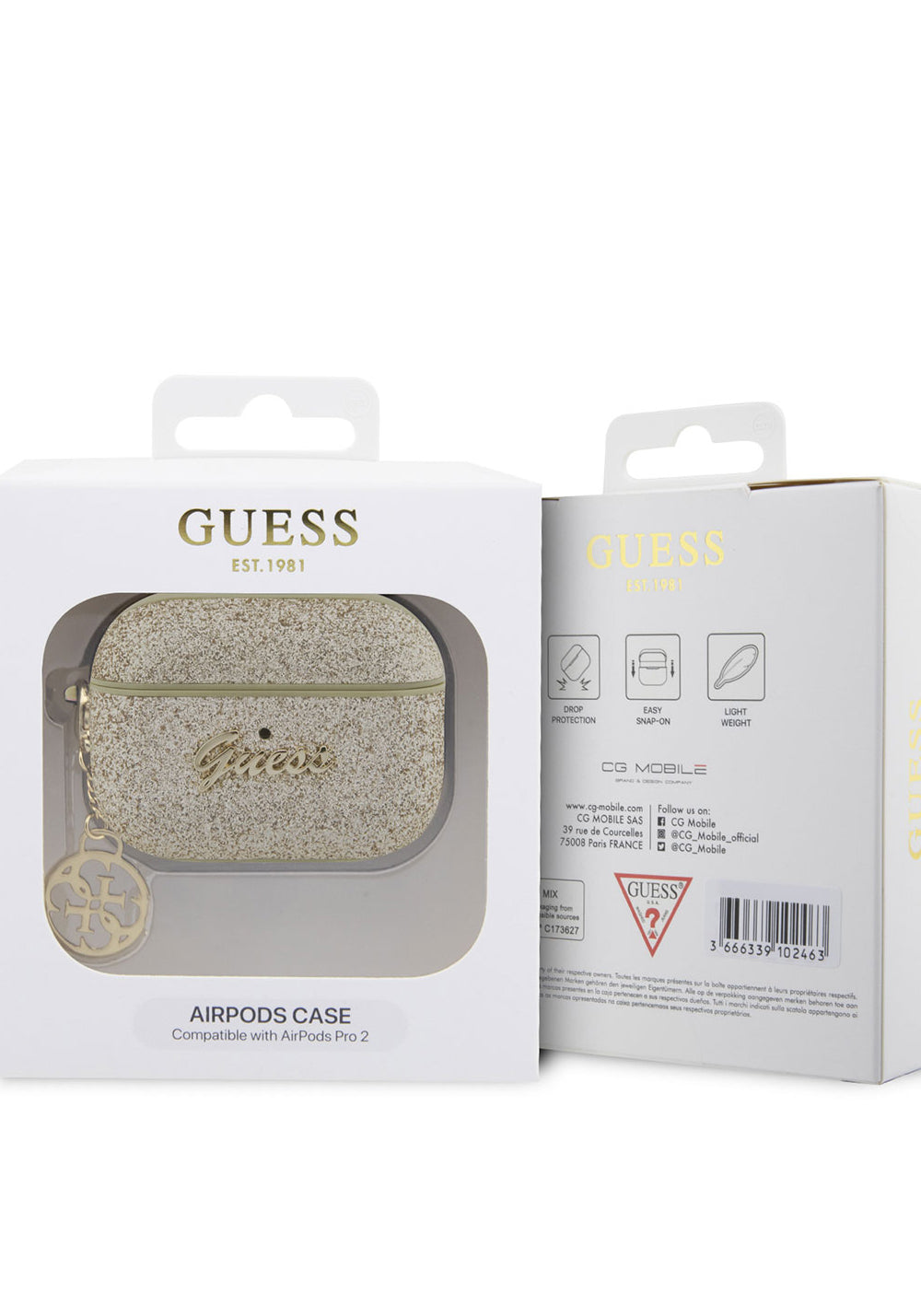 Guess Airpods Pro Glitter 4G Charm Kılıf