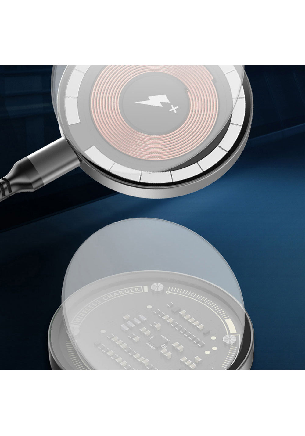 Wiwu M17 Magnetik Intelligent Transparan Wireless Şarj Ultra İnce Şeffaf 15W Android iOS Destekli