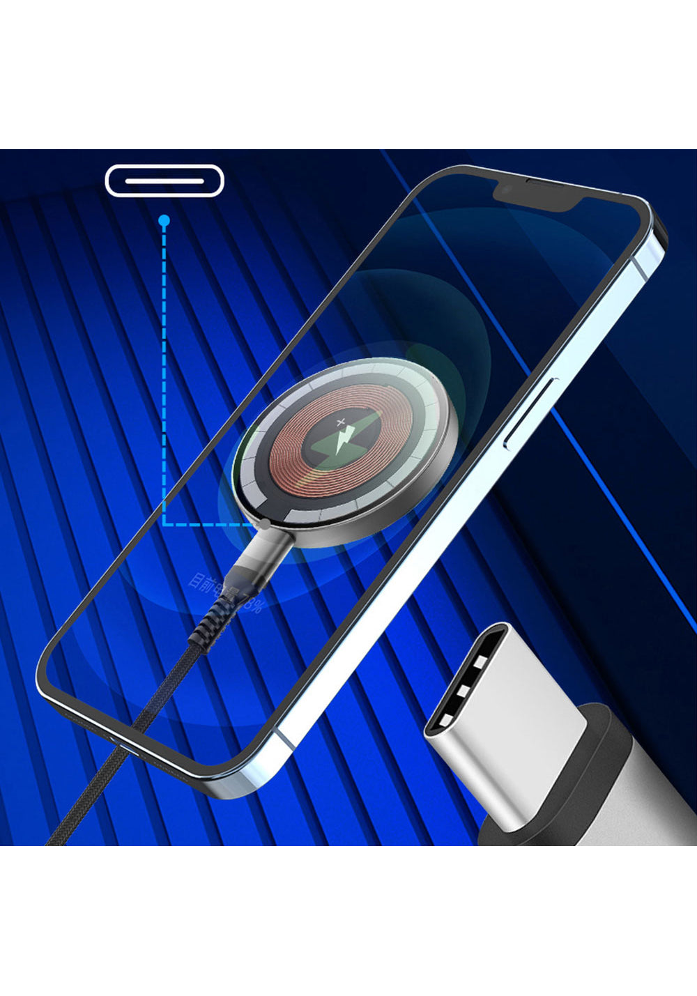 Wiwu M17 Magnetik Intelligent Transparan Wireless Şarj Ultra İnce Şeffaf 15W Android iOS Destekli