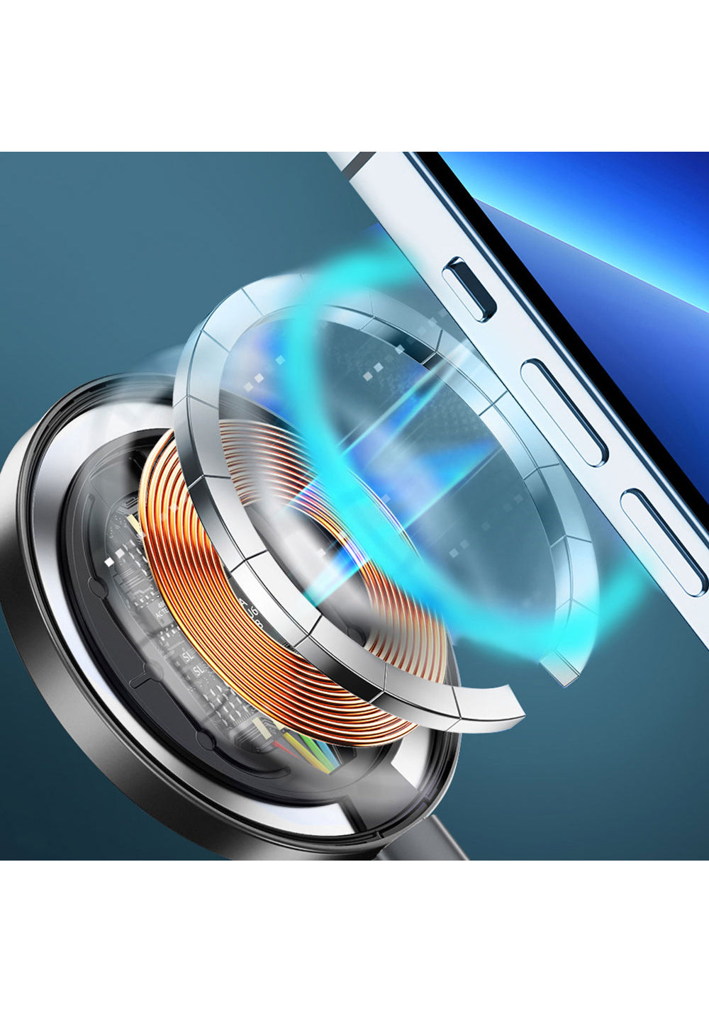 Wiwu M17 Magnetik Intelligent Transparan Wireless Şarj Ultra İnce Şeffaf 15W Android iOS Destekli