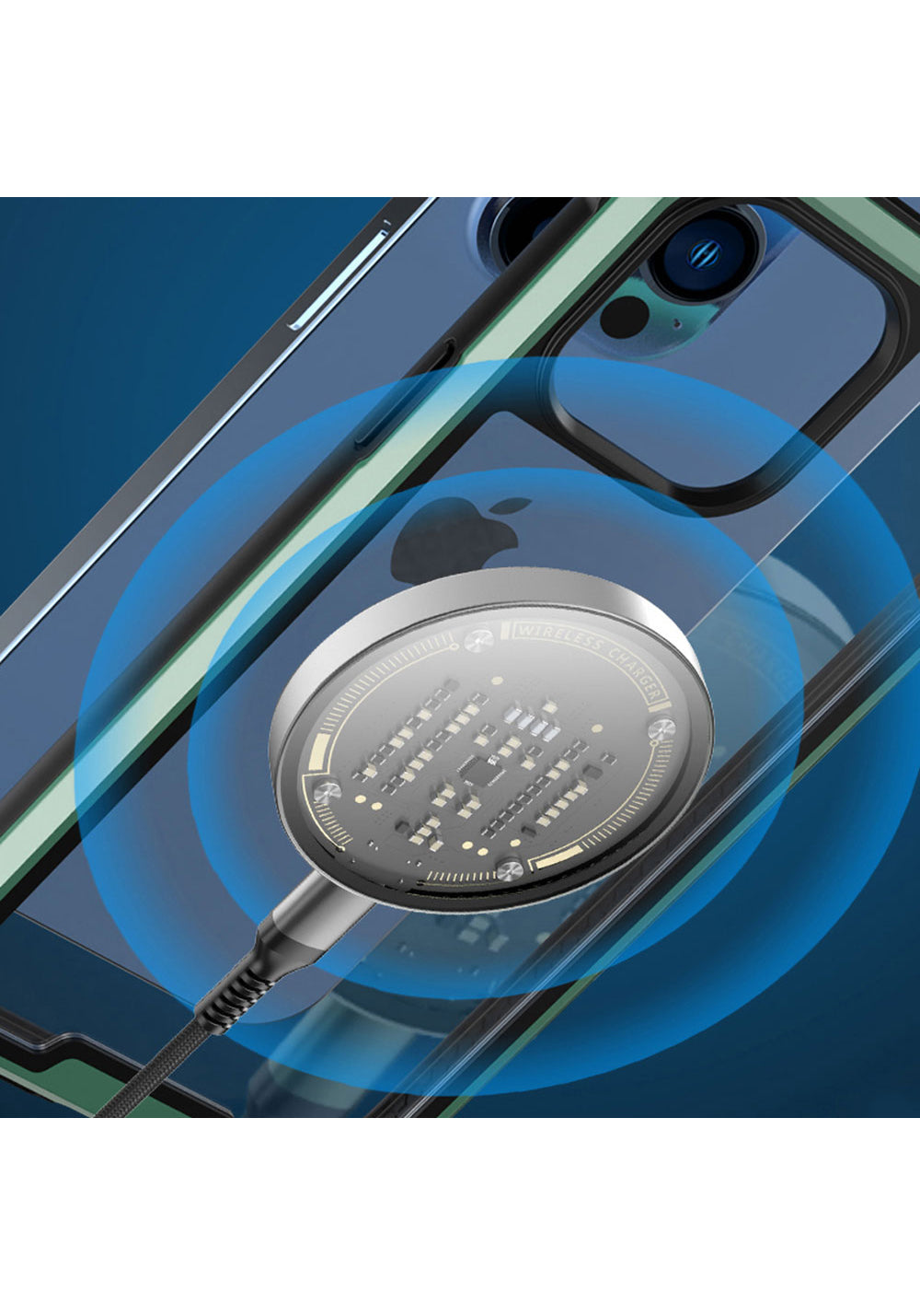 Wiwu M17 Magnetik Intelligent Transparan Wireless Şarj Ultra İnce Şeffaf 15W Android iOS Destekli