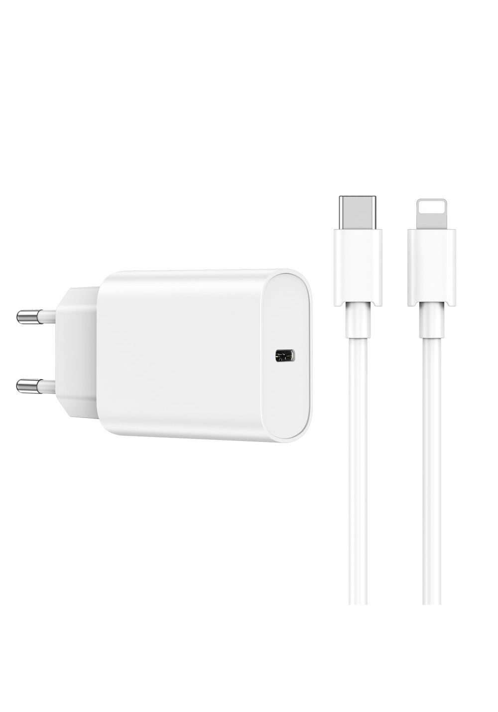 Wiwu Wi-U001 Quick 20W Tek Bağlantılı Şarj Başlığı Type-C to Lightning PD 20W Kablolu Şarj Seti