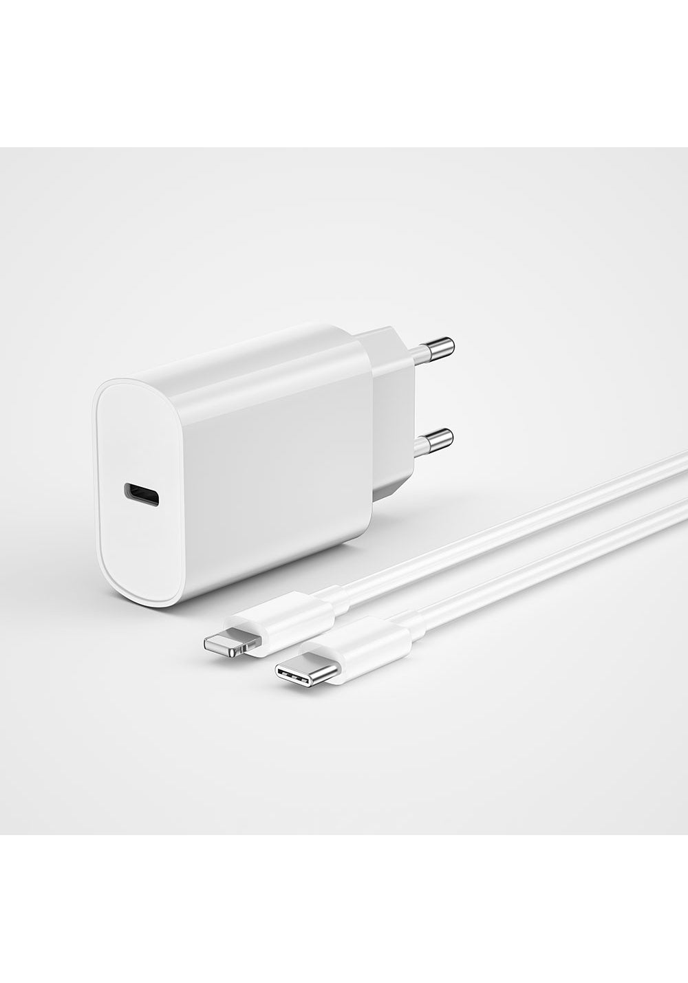 Wiwu Wi-U001 Quick 20W Tek Bağlantılı Şarj Başlığı Type-C to Lightning PD 20W Kablolu Şarj Seti
