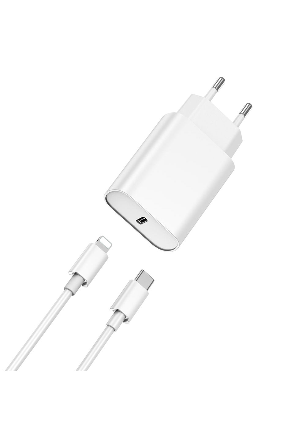 Wiwu Wi-U001 Quick 20W Tek Bağlantılı Şarj Başlığı Type-C to Lightning PD 20W Kablolu Şarj Seti