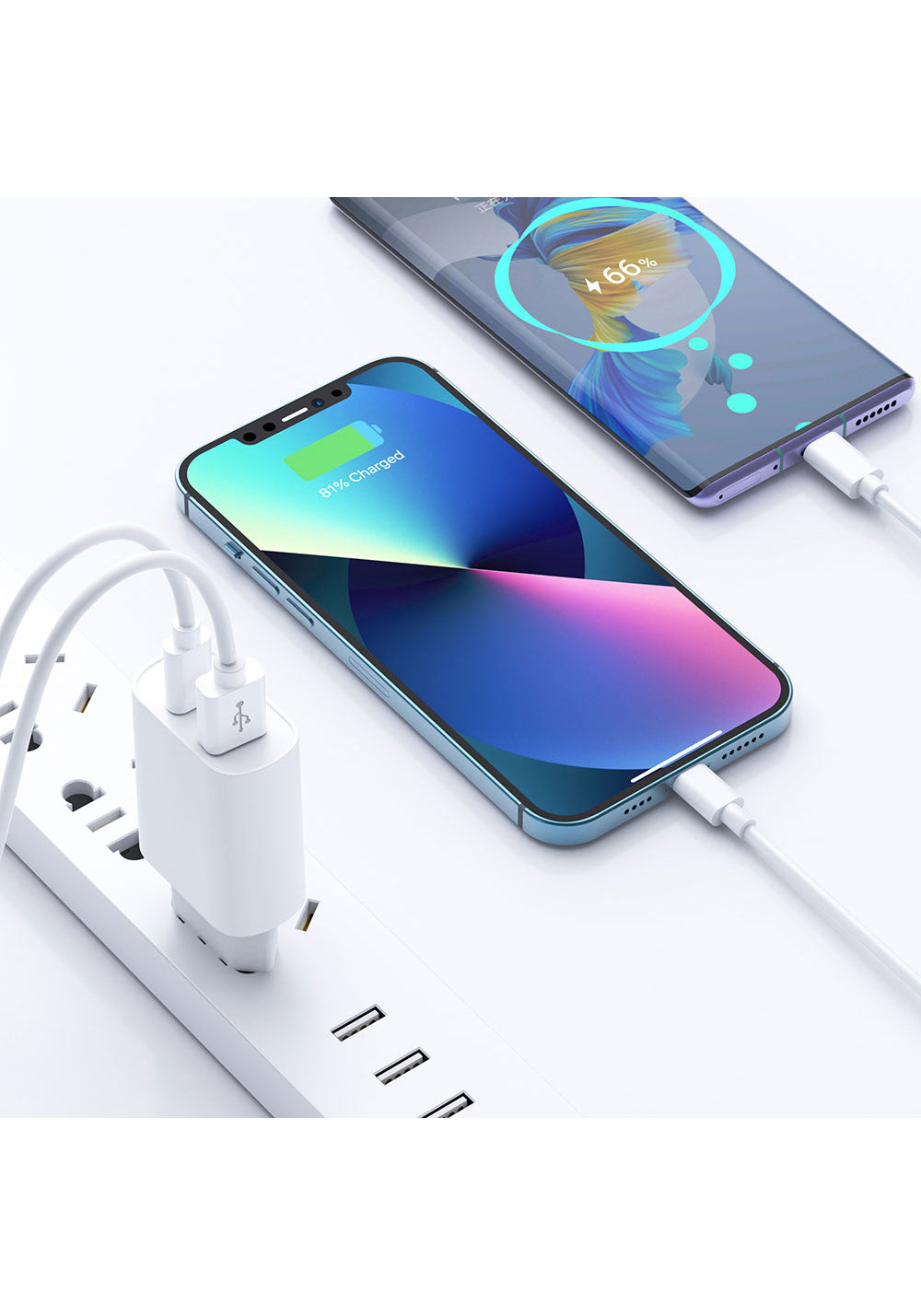 Wiwu Wi-U002 Quick Type-C PD & USB-A QC Hızlı Şarj Başlığı 20W