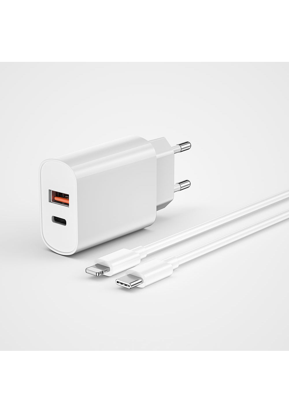 Wiwu Wi-U002 Quick Hızlı Şarj Başlığı Type-C to Lightning PD 20W Kablolu Şarj Seti