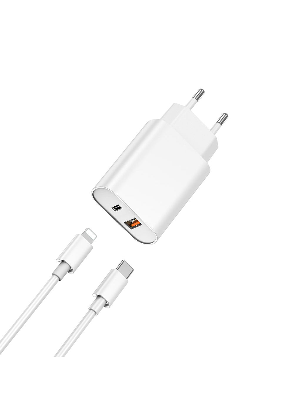Wiwu Wi-U002 Quick Hızlı Şarj Başlığı Type-C to Lightning PD 20W Kablolu Şarj Seti