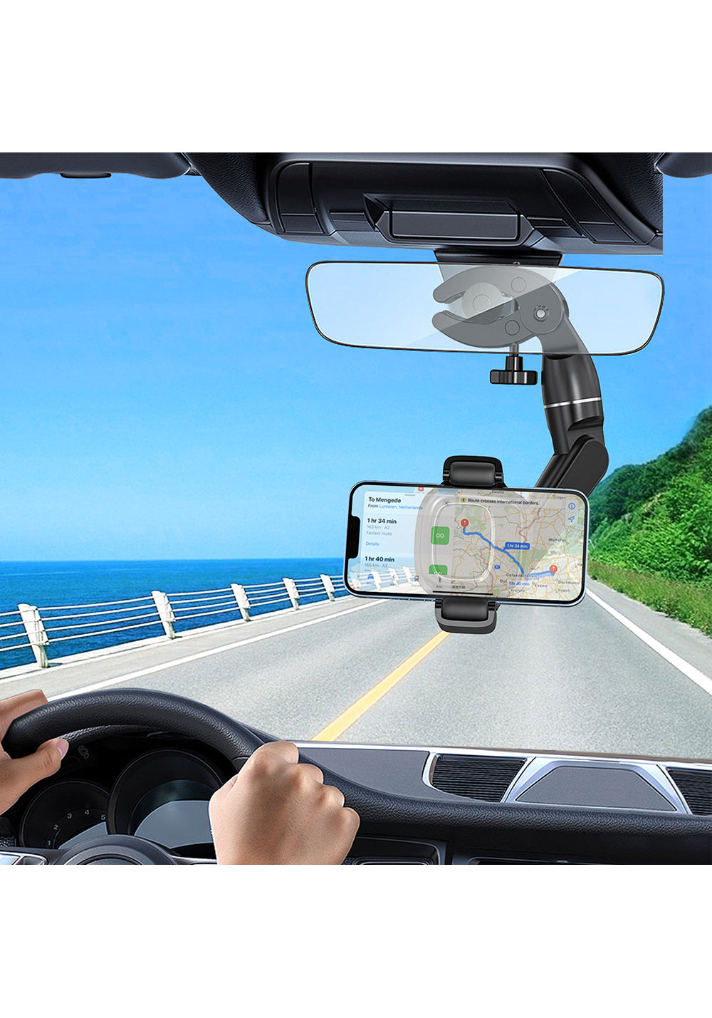 Wiwu CH039 Araç İçi Dikiz Aynası 360 Derece Dönebilen Oynar Başlıklı Telefon Tutucu