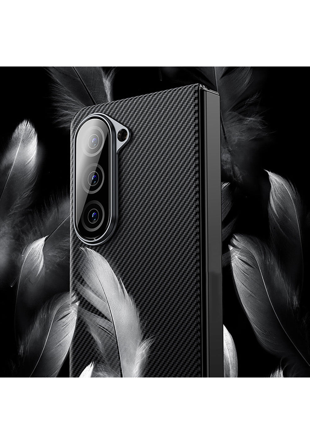 Benks Galaxy Z Fold 5 Combo Üçlü Aksesuar Seti (600D Kevlar Karbon + Corning Ekran Koruyucu + Kamera Lens Koruyucu)