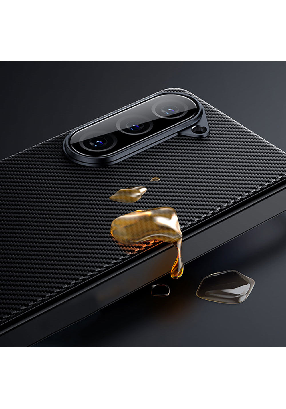 Benks Galaxy Z Fold 5 Combo Üçlü Aksesuar Seti (600D Kevlar Karbon + Corning Ekran Koruyucu + Kamera Lens Koruyucu)