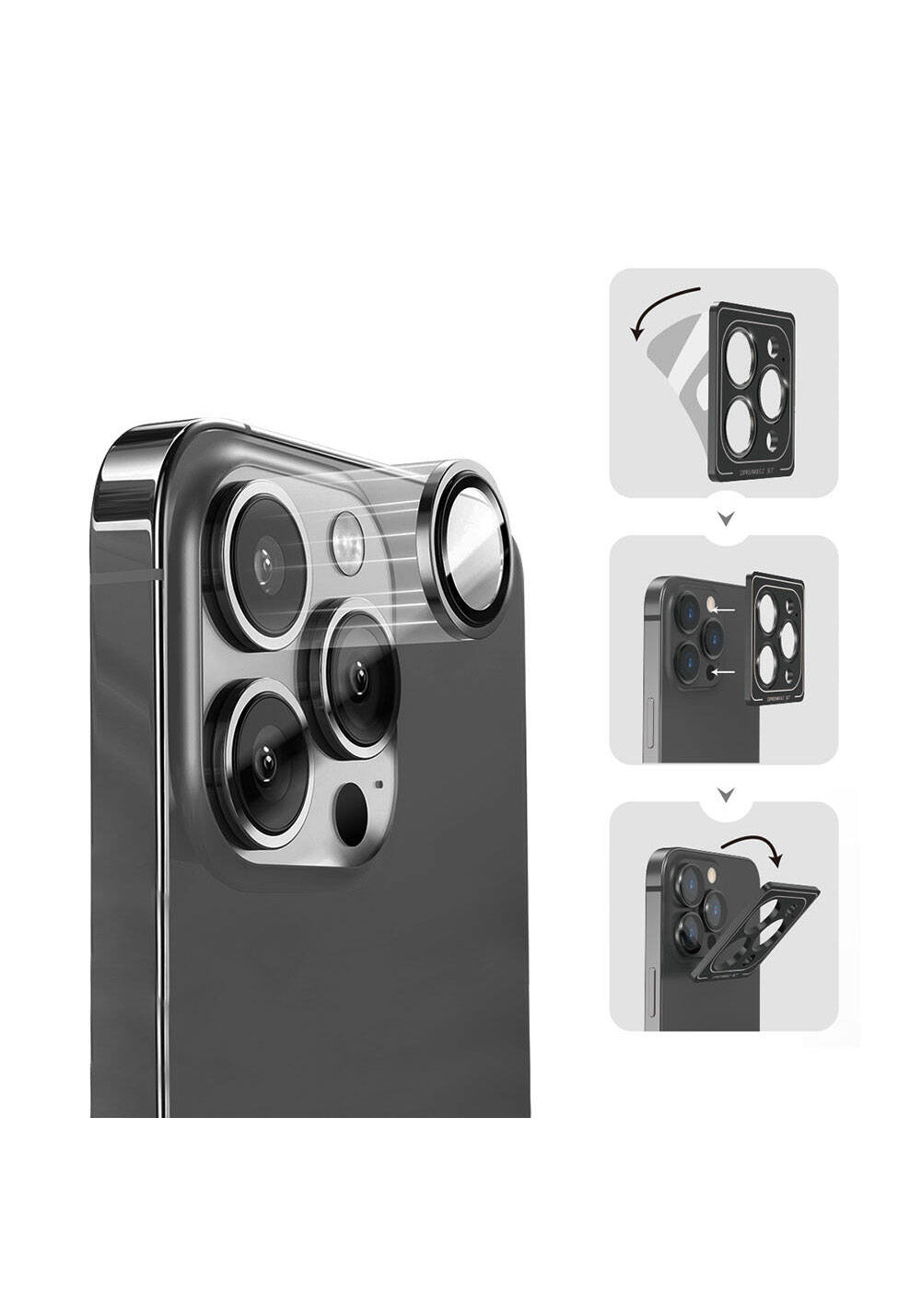 Wiwu iPhone 15 Pro Max Lens Guard Metal Kamera Lens Koruyucu