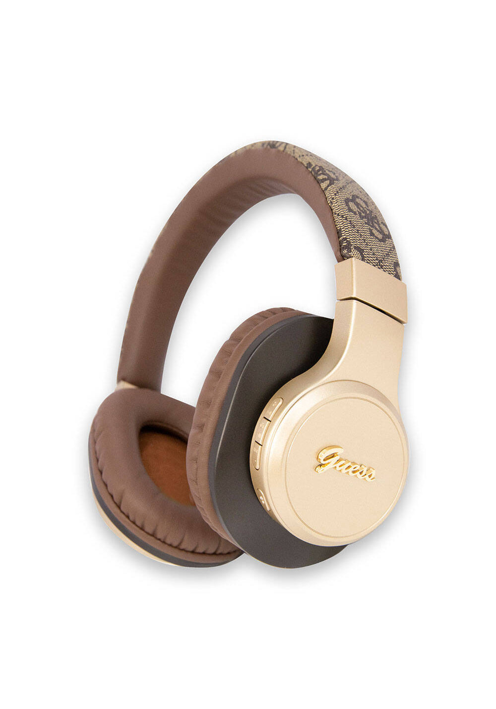 Guess Script Gold Metal Yazı Logolu 4G Desenli Bluetooth Kulaklık