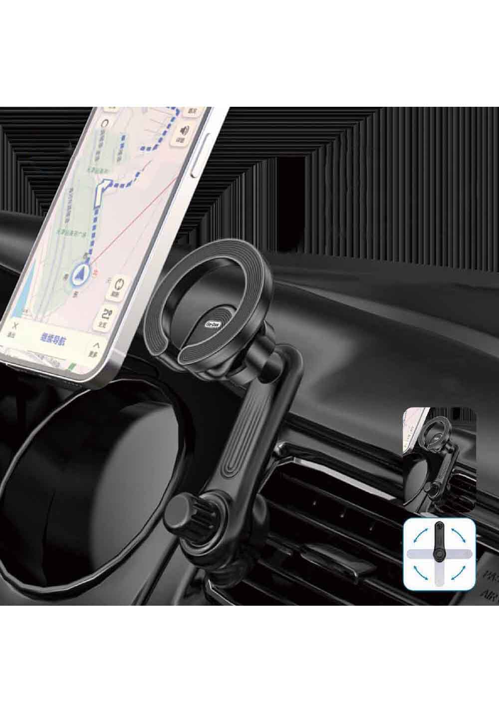 Go Des GD-HD311 M-safe Magnetik 360 Derece Dönebilen Dirsek Ve Başlıklı Telefon Tutucu Havalandırma Tasarım