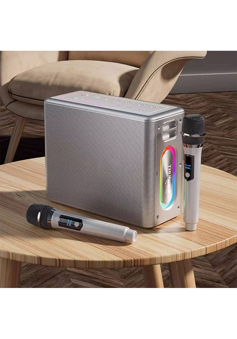 Wiwu P19 Thunder Bluetooth Hoparlör ve Karaoke Bluetooth Çift Mikrofon