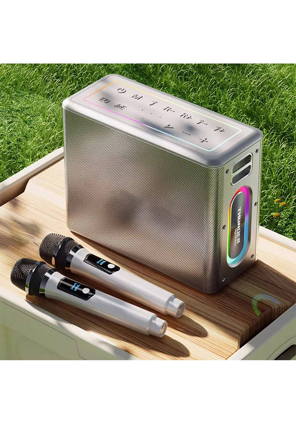 Wiwu P19 Thunder Bluetooth Hoparlör ve Karaoke Bluetooth Çift Mikrofon