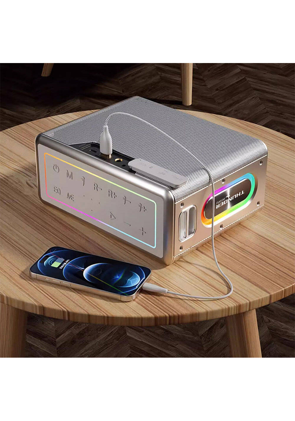 Wiwu P19 Thunder Bluetooth Hoparlör ve Karaoke Bluetooth Çift Mikrofon