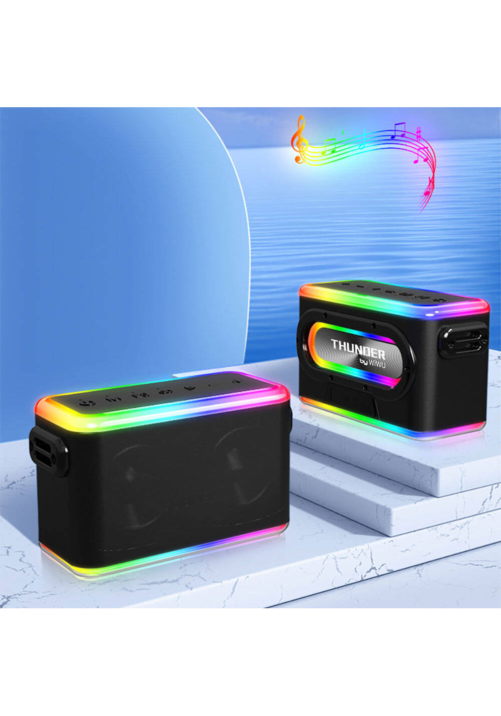 Wiwu P18 Thunder Bluetooth Hoparlör ve Karaoke Bluetooth Çift Mikrofon