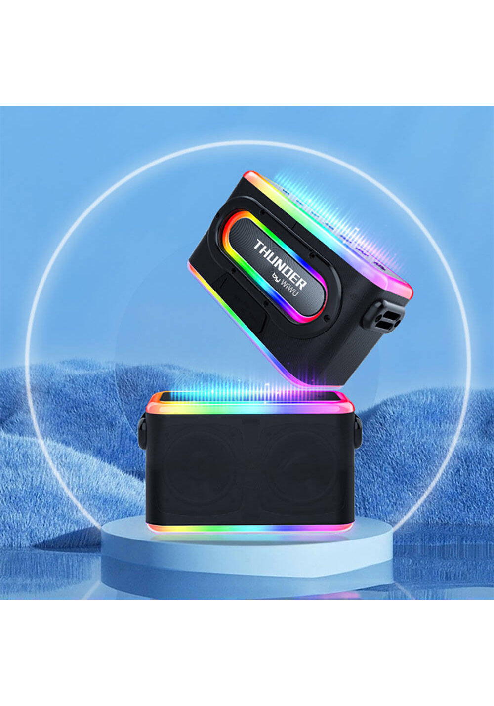 Wiwu P18 Thunder Bluetooth Hoparlör ve Karaoke Bluetooth Çift Mikrofon