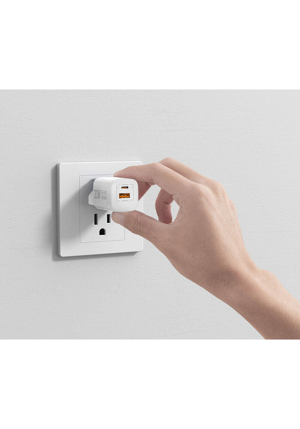 Wiwu Wi-U008 GaN Tech PD Hızlı Şarj QC 3.0 Seyahat Şarj Başlığı 33W