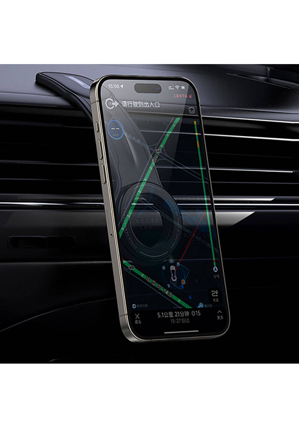 Recci RHO-C40 Magnetik M-safe Uyumlu Bükülebilen Eğimli ve Düz Zemin Araç Telefon Tutucu