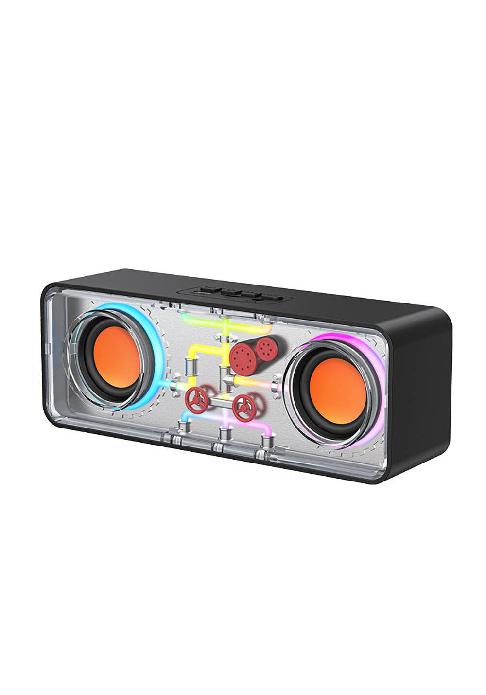 Recci RSK-W38 Space Station Serisi RGB Led Işıklı Bluetooth Hoparlör FM Radio Özellikli