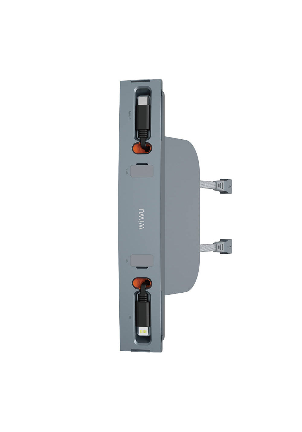 Wiwu Wi-DS001 Tesla Uyumlu Type-C Lightning USB-A Akıllı Araç İçi Şarj İstasyonu 60W