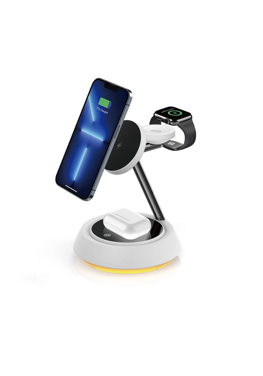 Wiwu Wi-W002 3in1 Hızlı Şarj Özellikli Magnetik Kablosuz Şarj Standı