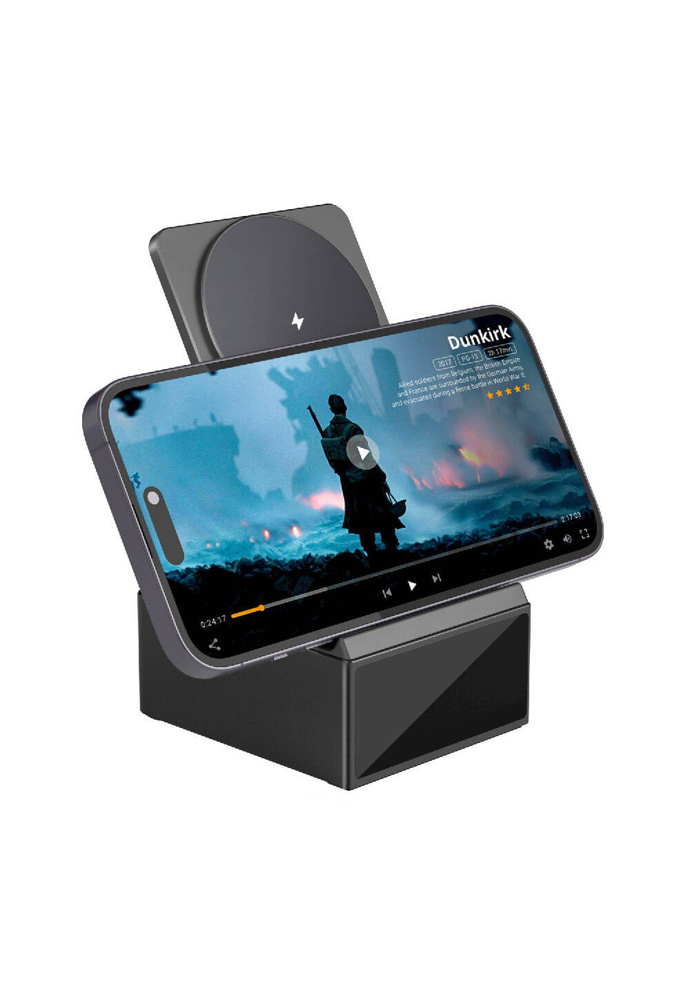 Wiwu Wi-W011 Platinum 3in1 Dijital Saatli ve Alarmlı Hızlı Şarj Özellikli Magnetik Kablosuz Şarj Standı