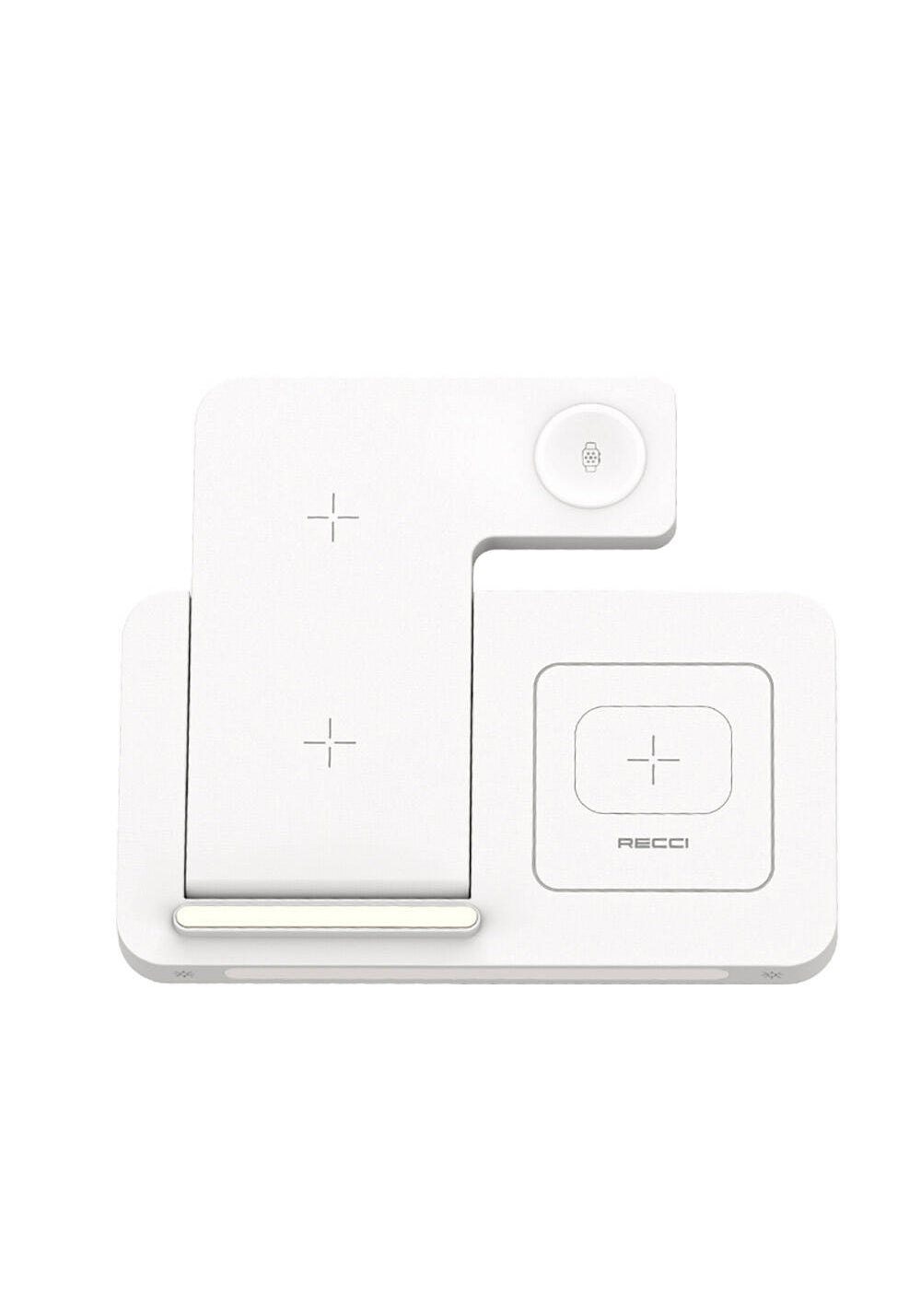Recci RCW-31 4in1 M-safe 15W Hızlı Şarj Özellikli LED Işıklı Magnetik Kablosuz Şarj Standı