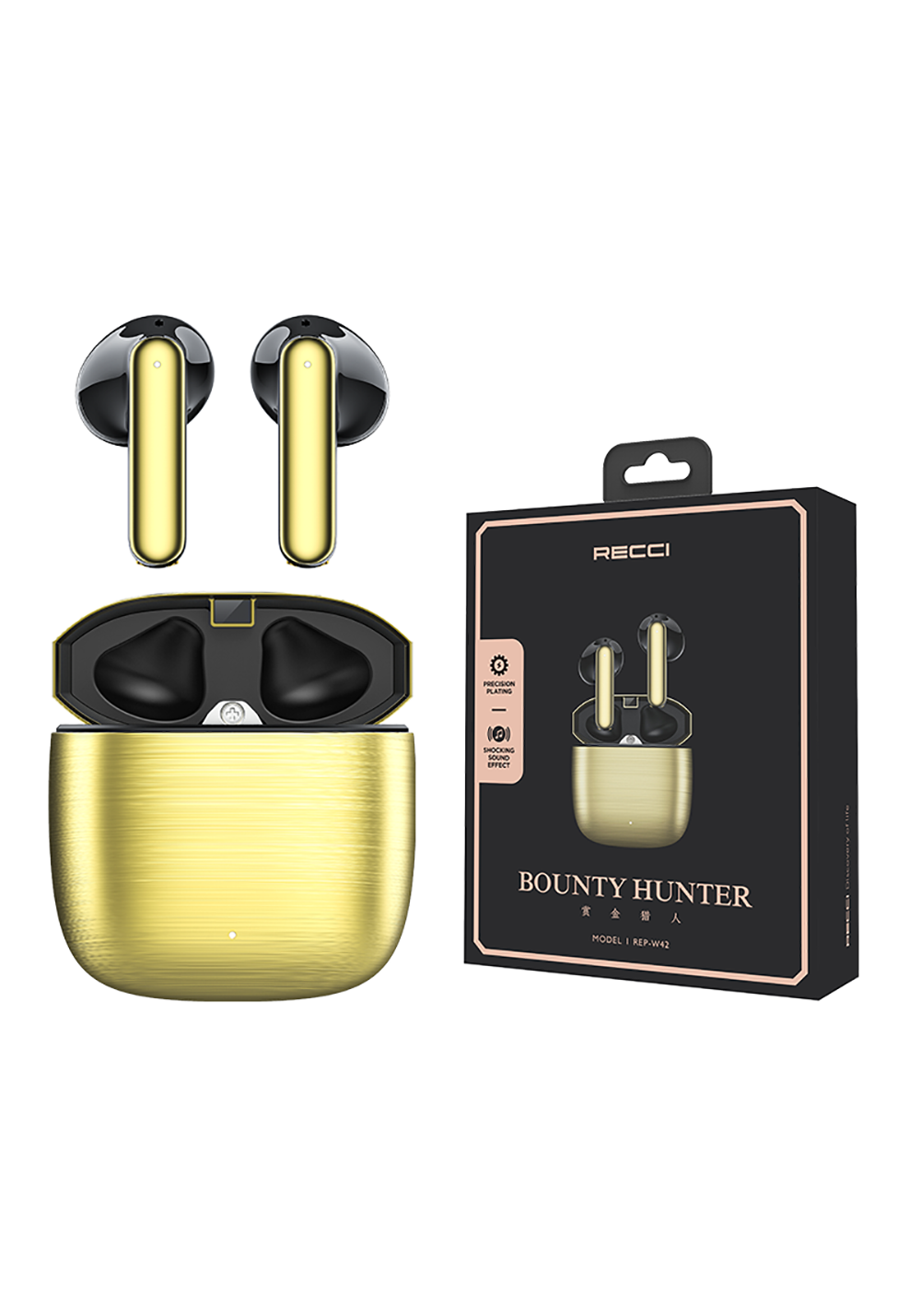 Recci REP-W42 Bounty Hunter Serisi TWS Kulak İçi Bluetooth v5.2 Kulaklık