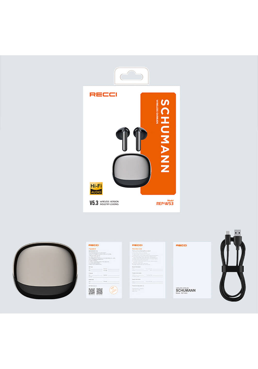 Recci REP-W53 Schumann Serisi TWS Kulak İçi Bluetooth v5.3 Kulaklık
