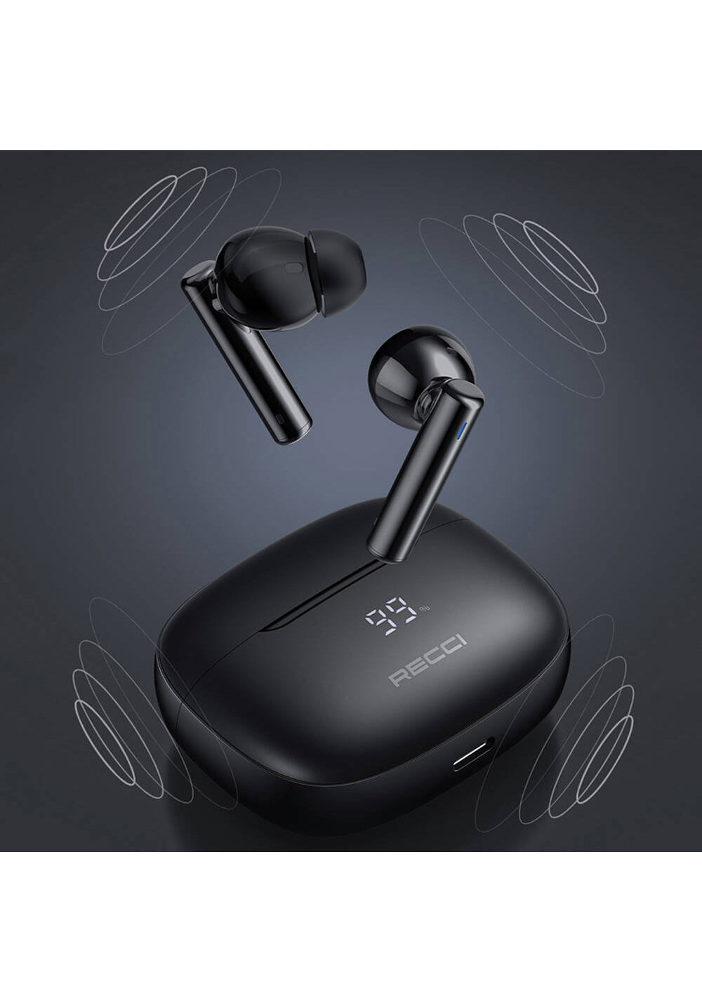 Recci REP-W77 Warrior Serisi ANC Özellikli TWS Kulak İçi Bluetooth v5.3 Kulaklık