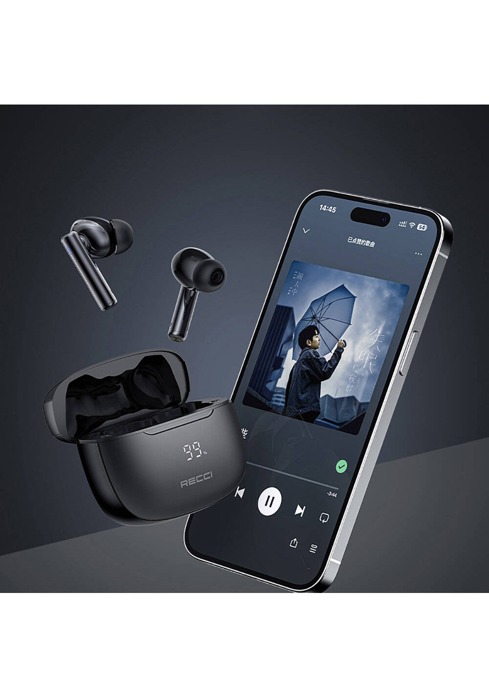 Recci REP-W77 Warrior Serisi ANC Özellikli TWS Kulak İçi Bluetooth v5.3 Kulaklık